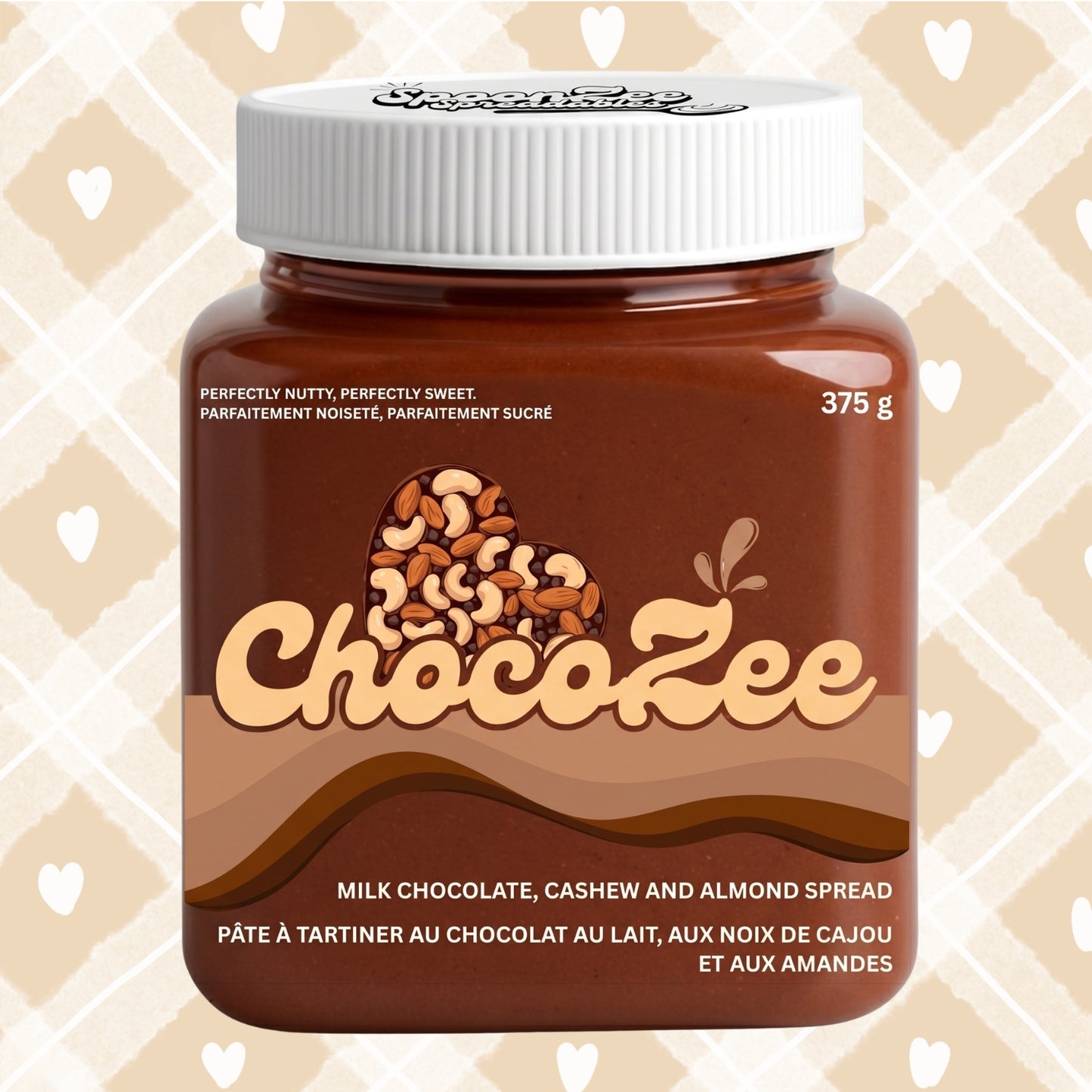 ChocoZee - Milk Chocolate, Almond and Cashew Spread