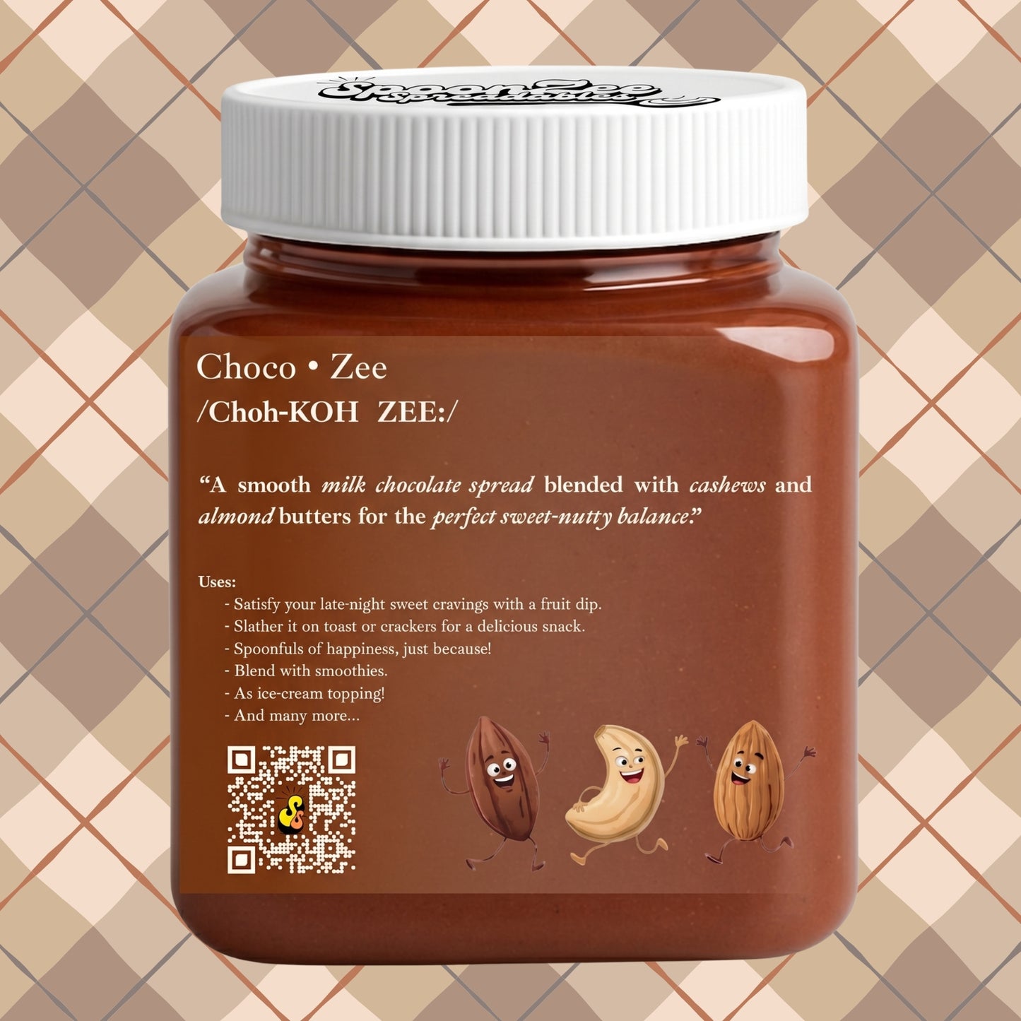 ChocoZee - Milk Chocolate, Almond and Cashew Spread