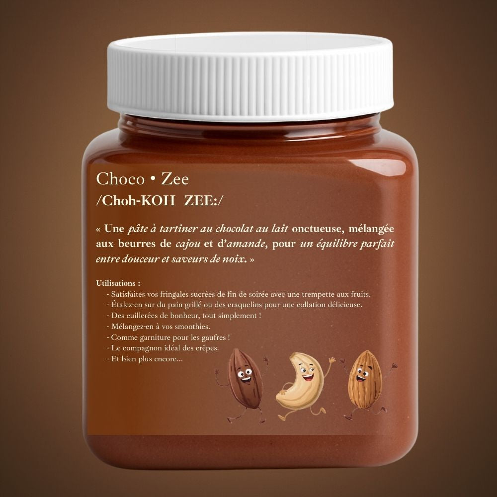 ChocoZee - Milk Chocolate, Almond and Cashew Spread