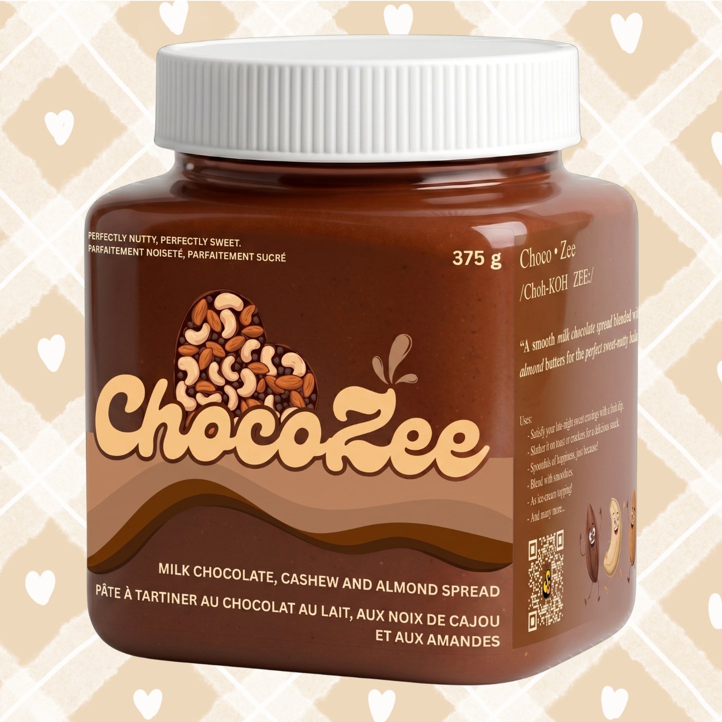 ChocoZee - Milk Chocolate, Almond and Cashew Spread